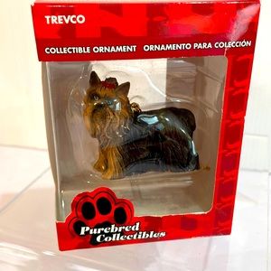 Trevco Collectible Yorkshire Terrior Ornament /Yorkie Christmas Ornament /NWT